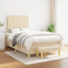 Pat box spring cu saltea, crem, 120x200 cm, textil - WALTI WALTI