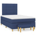 Pat box spring cu saltea, albastru, 120x200 cm, textil - WALTI WALTI