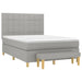 Pat box spring cu saltea, gri deschis, 140x190 cm, textil - WALTI WALTI