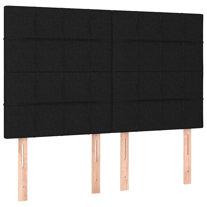Pat box spring cu saltea, negru, 140x190 cm, textil - WALTI WALTI