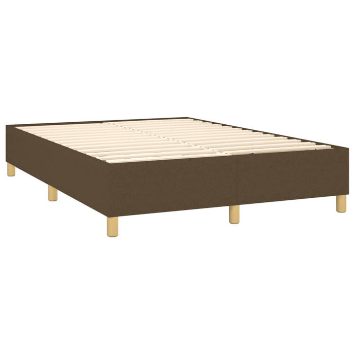 Pat box spring cu saltea, maro închis, 140x200 cm, textil - WALTI WALTI