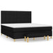 Pat box spring cu saltea, negru, 160x200 cm, textil - WALTI WALTI