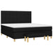 Pat box spring cu saltea, negru, 160x200 cm, textil - WALTI WALTI