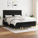 Pat box spring cu saltea, negru, 160x200 cm, textil - WALTI WALTI