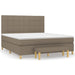 Pat continental cu saltea, gri taupe, 180x200 cm, textil - WALTI WALTI