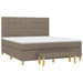 Pat continental cu saltea, gri taupe, 180x200 cm, textil - WALTI WALTI