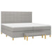 Pat box spring cu saltea, gri deschis, 200x200 cm, textil - WALTI WALTI