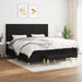 Pat box spring cu saltea, negru, 200x200 cm, textil - WALTI WALTI