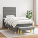 Pat box spring cu saltea, gri închis, 80x200 cm, textil - WALTI WALTI