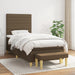 Pat box spring cu saltea, maro închis, 80x200 cm, textil - WALTI WALTI