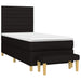 Pat box spring cu saltea, negru, 90x190 cm, textil - WALTI WALTI