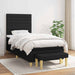 Pat box spring cu saltea, negru, 100x200 cm, textil - WALTI WALTI