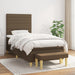Pat box spring cu saltea, maro închis, 100x200 cm, textil - WALTI WALTI