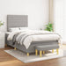 Pat continental cu saltea, gri deschis, 120x200 cm, textil - WALTI WALTI