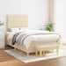 Pat box spring cu saltea, crem, 120x200 cm, textil - WALTI WALTI
