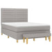 Pat box spring cu saltea, gri deschis, 140x190 cm, textil - WALTI WALTI
