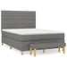 Pat box spring cu saltea, gri închis, 140x190 cm, textil - WALTI WALTI