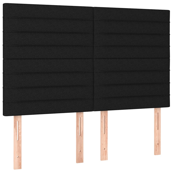 Pat box spring cu saltea, negru, 140x190 cm, textil - WALTI WALTI