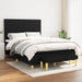 Pat box spring cu saltea, negru, 140x190 cm, textil - WALTI WALTI