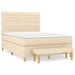 Pat box spring cu saltea, crem, 140x200 cm, textil - WALTI WALTI