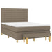 Pat continental cu saltea gri taupe 140x200 cm material textil - WALTI WALTI