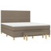 Pat box spring cu saltea, gri taupe, 160x200 cm material textil - WALTI WALTI