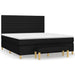 Pat box spring cu saltea, negru, 180x200 cm, catifea - WALTI WALTI