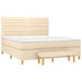 Pat continental cu saltea, crem, 180x200 cm, textil - WALTI WALTI