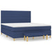 Pat box spring cu saltea, albastru, 180x200 cm, material textil - WALTI WALTI