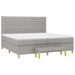 Pat box spring cu saltea, gri deschis, 200x200 cm, textil - WALTI WALTI