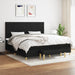Pat box spring cu saltea, negru, 200x200 cm, textil - WALTI WALTI