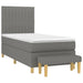 Pat box spring cu saltea, gri închis, 80x200 cm, textil - WALTI WALTI