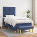 Pat box spring cu saltea, albastru, 80x200 cm, textil - WALTI WALTI