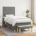 Pat box spring cu saltea, gri închis, 90x190 cm, textil - WALTI WALTI