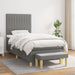 Pat box spring cu saltea, gri închis, 90x200 cm, textil - WALTI WALTI