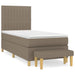 Pat box spring cu saltea, gri taupe, 100x200 cm, textil - WALTI WALTI