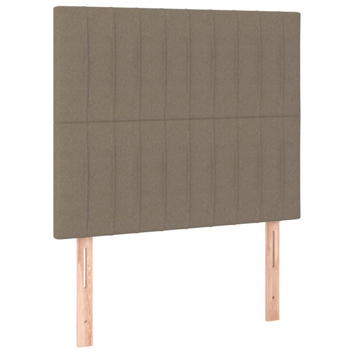Pat box spring cu saltea, gri taupe, 100x200 cm, textil - WALTI WALTI