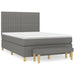 Pat box spring cu saltea, gri închis, 140x190 cm, textil - WALTI WALTI