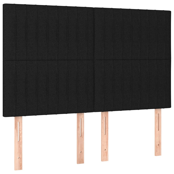 Pat box spring cu saltea, negru, 140x190 cm, textil - WALTI WALTI