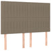 Pat box spring cu saltea, gri taupe, 140x200 cm, textil - WALTI WALTI