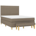 Pat continental cu saltea gri taupe 140x200 cm material textil - WALTI WALTI