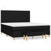 Pat box spring cu saltea, negru, 160x200 cm, textil - WALTI WALTI