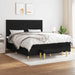Pat box spring cu saltea, negru, 160x200 cm, textil - WALTI WALTI