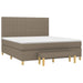 Pat box spring cu saltea, gri taupe, 160x200 cm material textil - WALTI WALTI