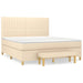 Pat box spring cu saltea, crem, 160x200 cm, material textil - WALTI WALTI