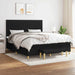 Pat box spring cu saltea, negru, 180x200 cm, catifea - WALTI WALTI