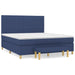 Pat box spring cu saltea, albastru, 180x200 cm, material textil - WALTI WALTI