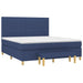 Pat box spring cu saltea, albastru, 180x200 cm, material textil - WALTI WALTI