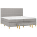 Pat box spring cu saltea, gri deschis, 200x200 cm, textil - WALTI WALTI