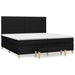 Pat box spring cu saltea, negru, 200x200 cm, textil - WALTI WALTI